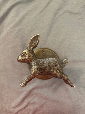 Anthropologie Silver Bunny Wall Hook